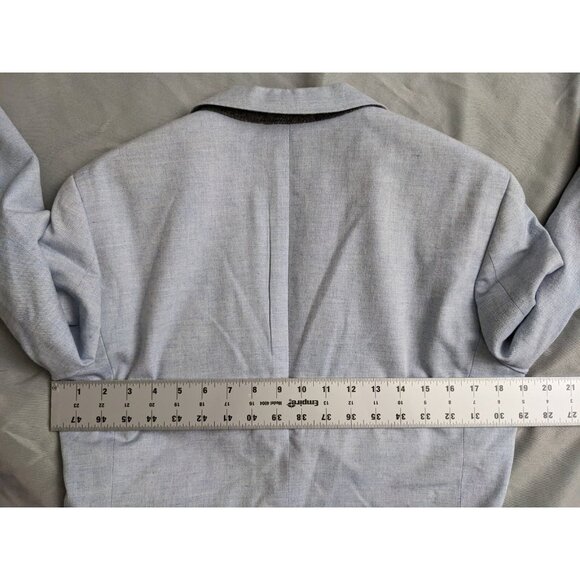 J.Crew Blazer Blue Ludlow Wool Silk Linen Blend Sportcoat Mens Size 36S - Picture 10 of 12